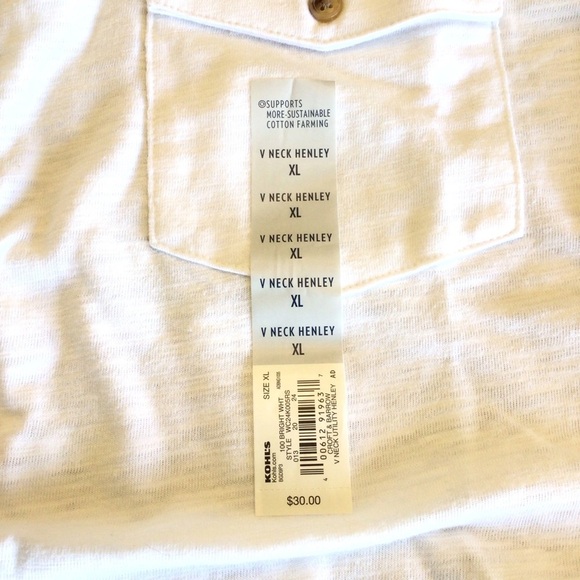 Croft & Barrow Womens White Short Sleeve Utility Henley Top Size XL - Picture 6 of 8